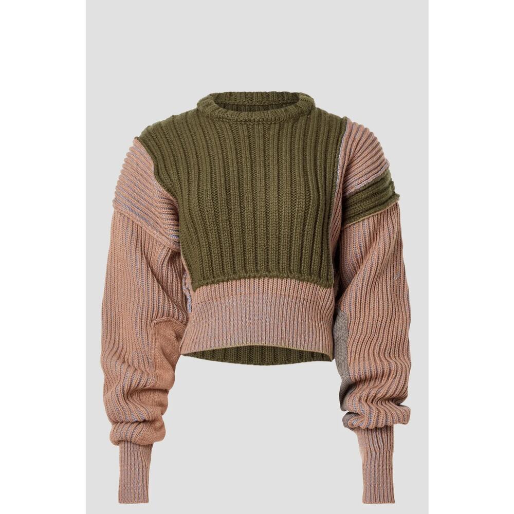 MM6 Maison Margiela Gauge Patchwork Sweater SZ M